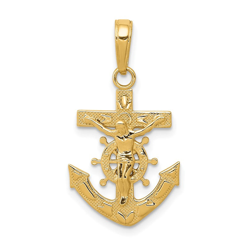 14k Mariners Crucifix Pendant D3698