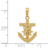 14k Mariners Crucifix Pendant D3698