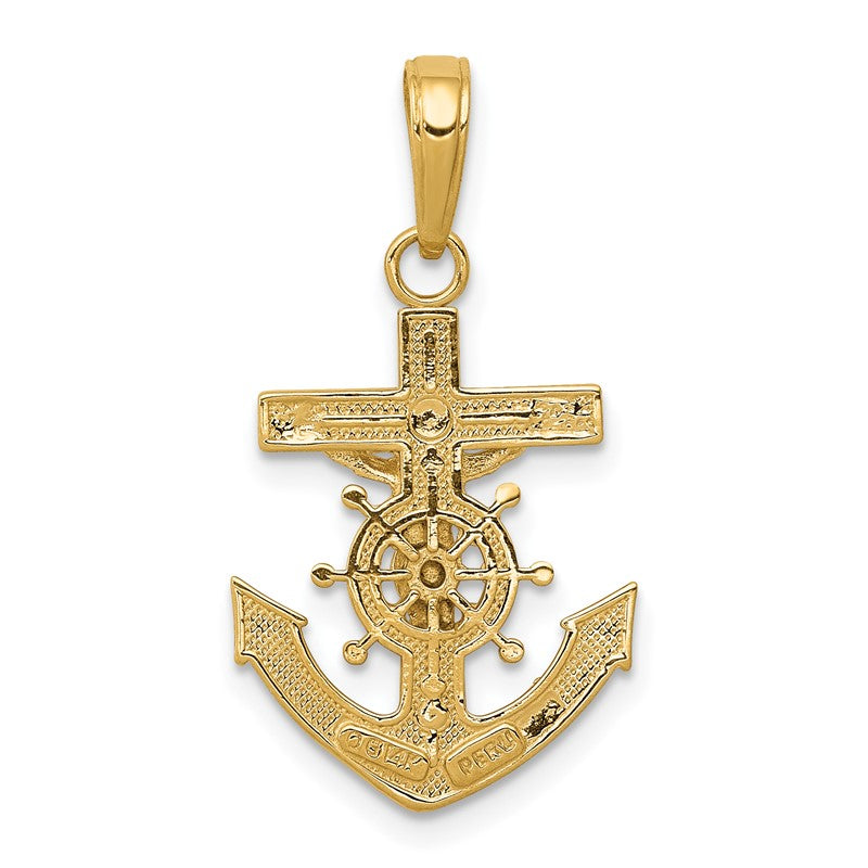 14k Mariners Crucifix Pendant D3698