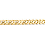 14K 26 inch 9.5mm Flat Beveled Curb with Lobster Clasp Chain FBU250