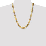 14K 26 inch 9.5mm Flat Beveled Curb with Lobster Clasp Chain FBU250