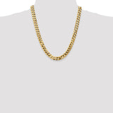 14K 26 inch 9.5mm Flat Beveled Curb with Lobster Clasp Chain FBU250