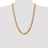 14K 26 inch 9.5mm Flat Beveled Curb with Lobster Clasp Chain FBU250