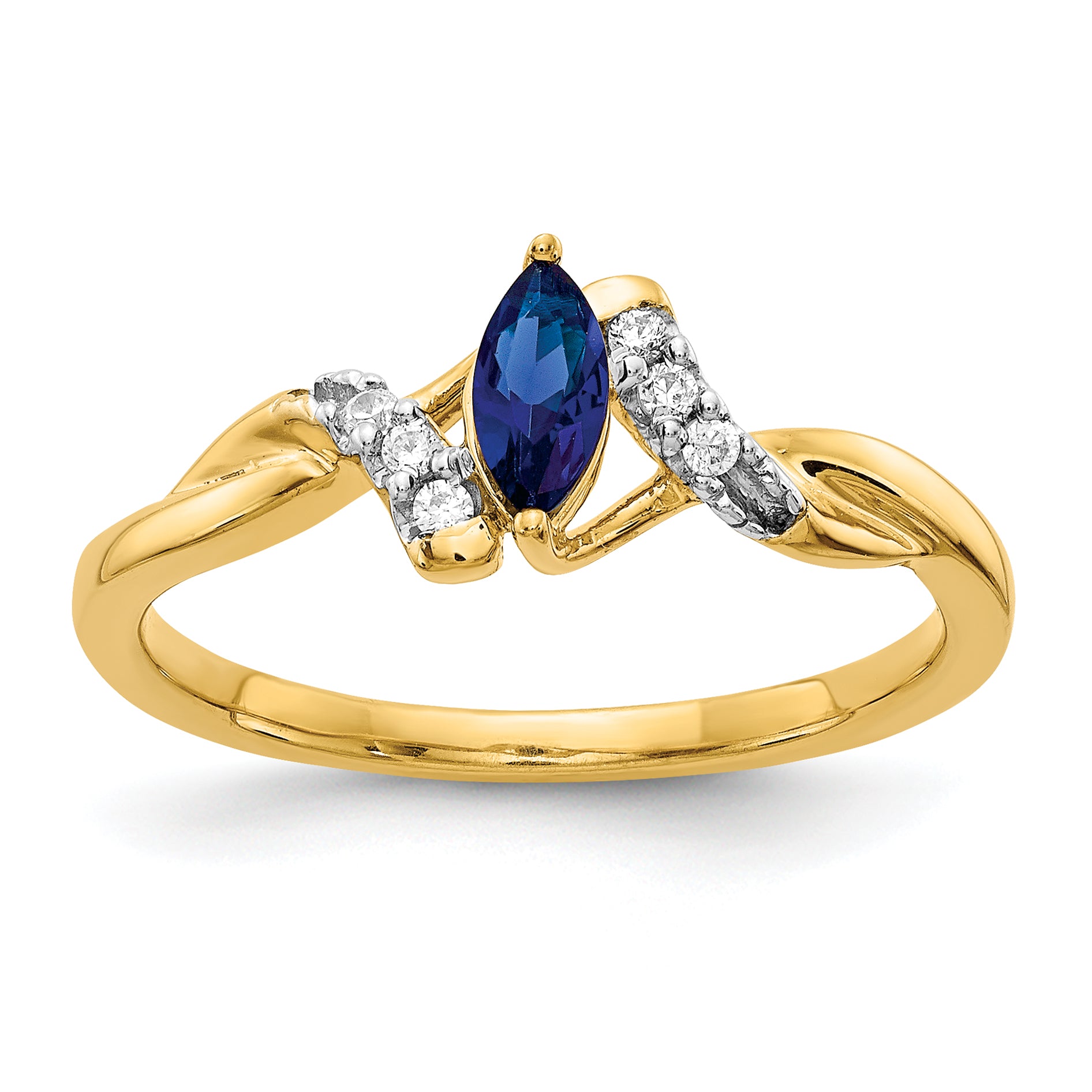 14k Diamond and Marquise Ruby Ring RM5753