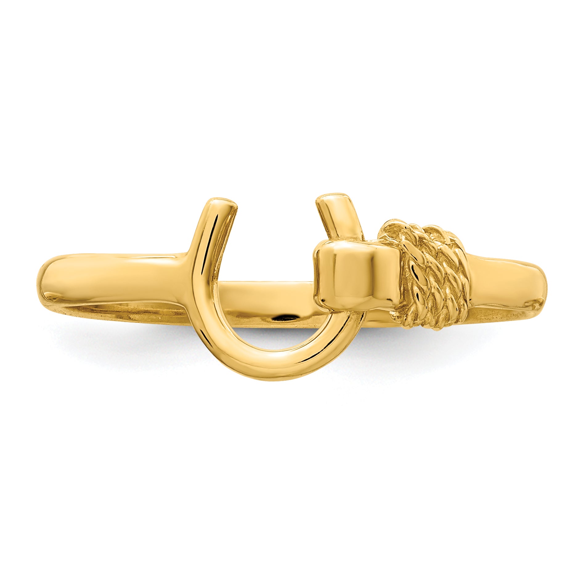 14K Horseshoe Ring R664