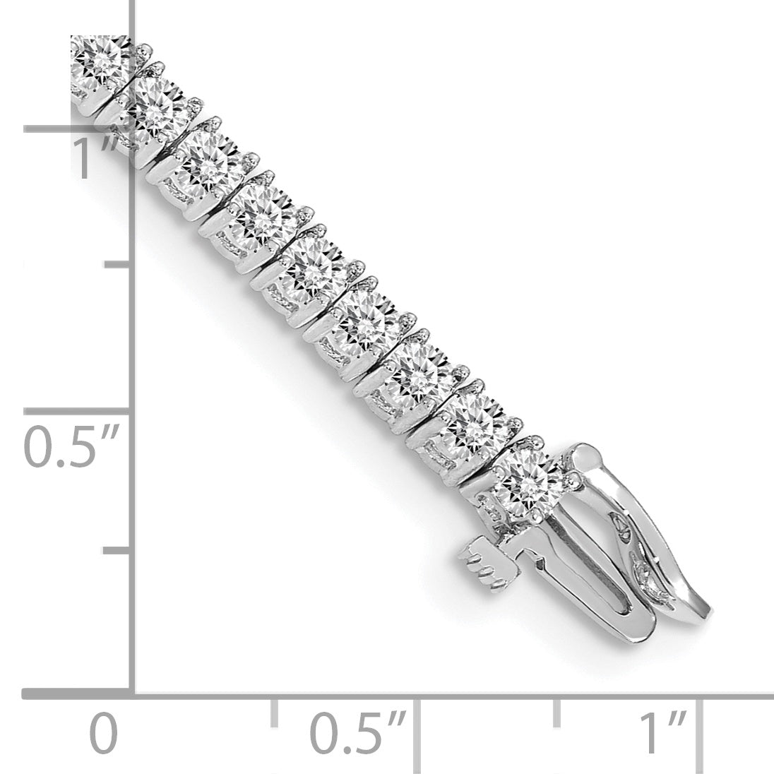 14k White Gold Complete 4.92 carat Round AA Diamond 4-prong 7 inch Tennis Bracelet X603WAA