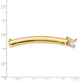 14k 6mm Lightweight Domed Omega 2 inch Extender for Necklace ODLX6