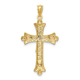 14K Two-Tone Florentine Crucifix Pendant C4704