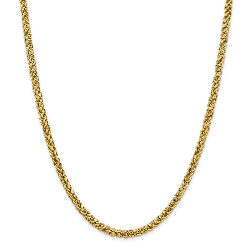 14K 26 inch 4.65mm Semi-Solid 3-Wire Wheat with Lobster Clasp Chain BC178