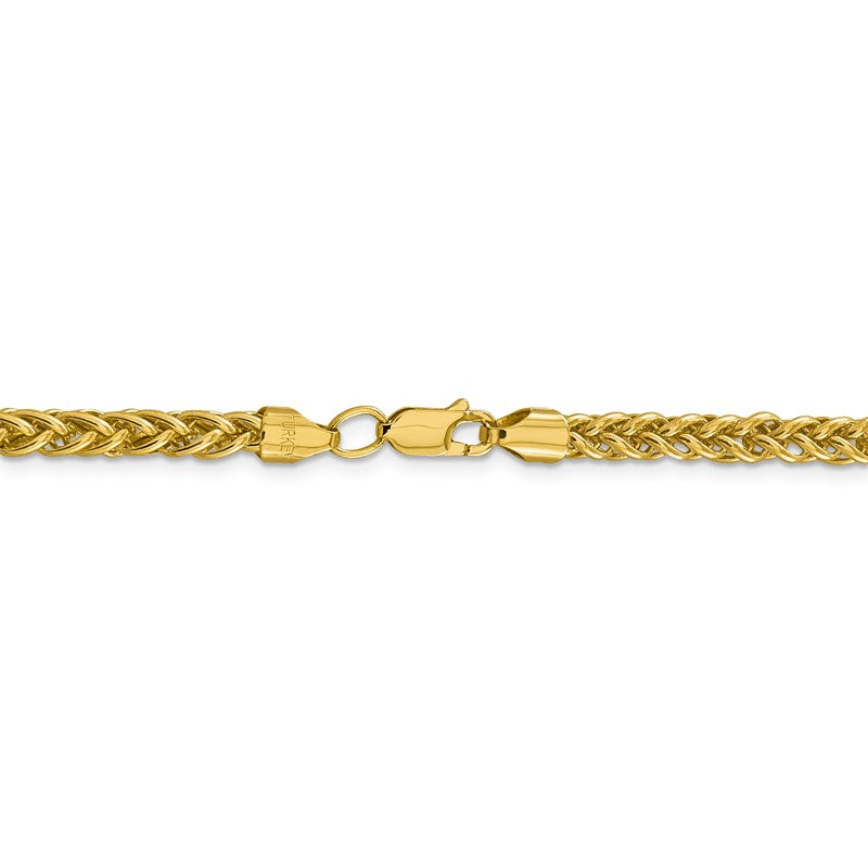 14K 26 inch 4.65mm Semi-Solid 3-Wire Wheat with Lobster Clasp Chain BC178