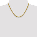 14K 26 inch 4.65mm Semi-Solid 3-Wire Wheat with Lobster Clasp Chain BC178