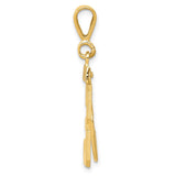 14k Medium Polished Number 53 Charm MP53