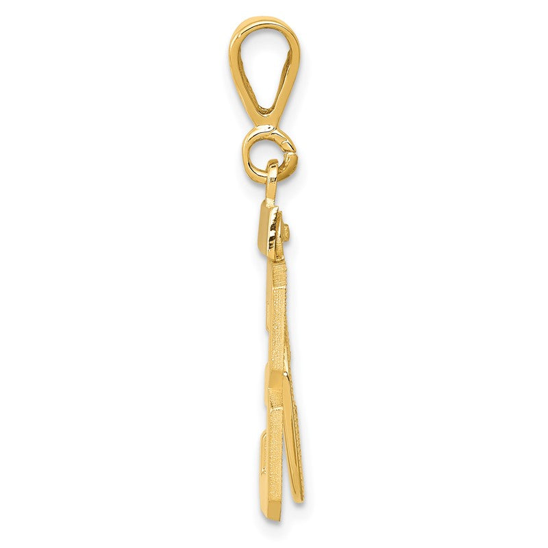 14k Medium Polished Number 53 Charm MP53