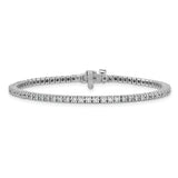 14k White Gold Complete 1.25 carat Round AA Diamond 4-prong 7 inch Tennis Bracelet X729WAA