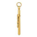 14k Hollow Crucifix Pendant C3671