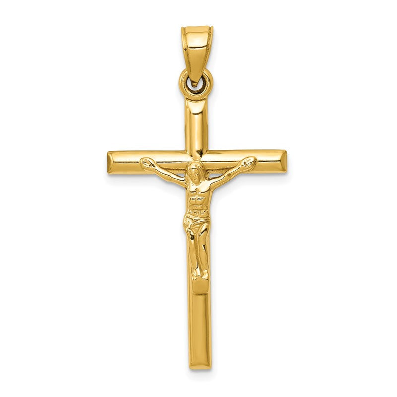 14k Hollow Crucifix Pendant C3671