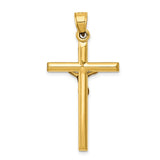 14k Hollow Crucifix Pendant C3671