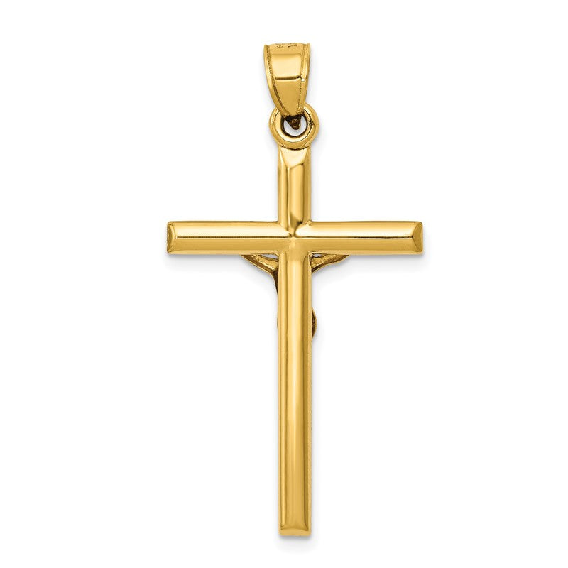14k Hollow Crucifix Pendant C3671