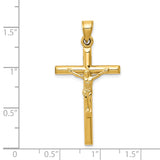 14k Hollow Crucifix Pendant C3671