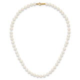 14k 4-5mm White Semi-Round Freshwater Cultured Pearl 12 inch Necklace XF451