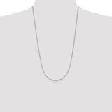 14K White Gold 26 inch .95mm Box with Lobster Clasp Chain WLB095