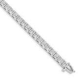 14k White Gold Complete 5.1 carat Round VS Diamond 4-prong 7 inch Tennis Bracelet X2164WVS
