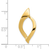 14k Polished Slide Fits up to 8mm Regular/10mm Fancy or Reversible Omega SL532