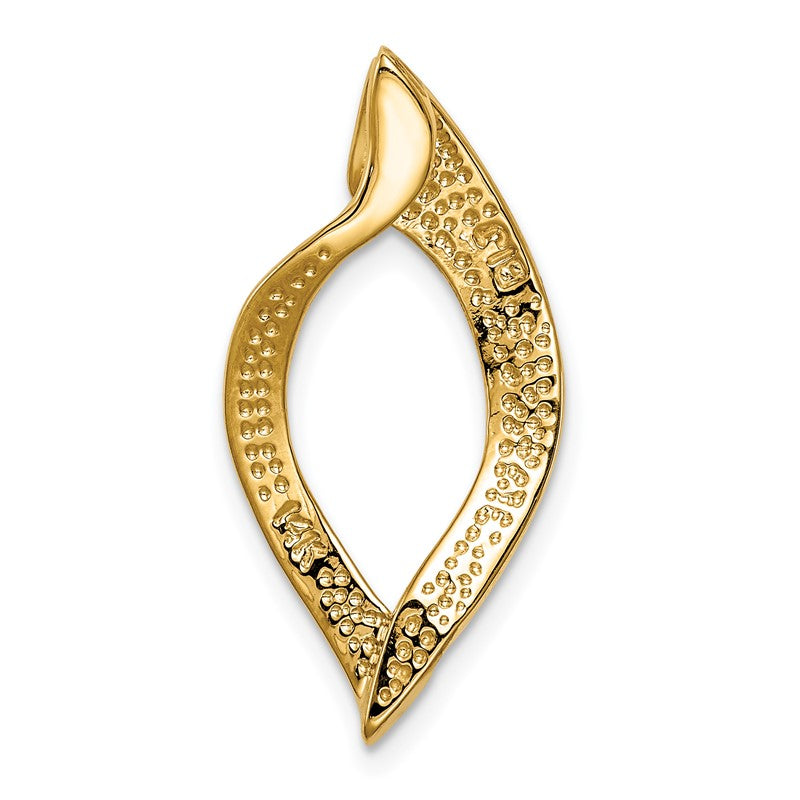 14k Polished Slide Fits up to 8mm Regular/10mm Fancy or Reversible Omega SL532