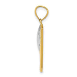 14k and White Rhodium Golf Club and Ball Pendant K3560