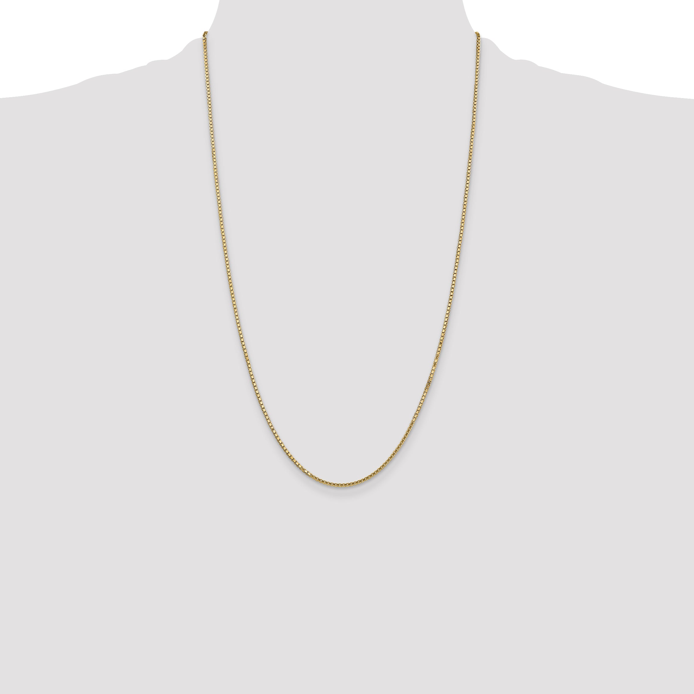 14K 26 inch 1.5mm Box with Lobster Clasp Chain BOX150