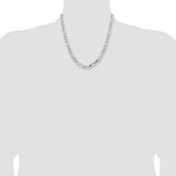 14K White Gold 20 inch 7.5mm Flat Figaro with Lobster Clasp Chain WFIG200
