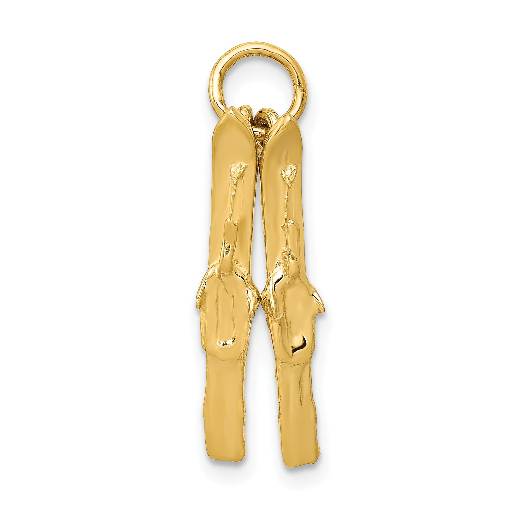 14K 3-D Pair Of Skis Charm A1224