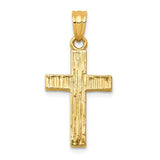 14k Black Epoxy Latin Cross Pendant XR563