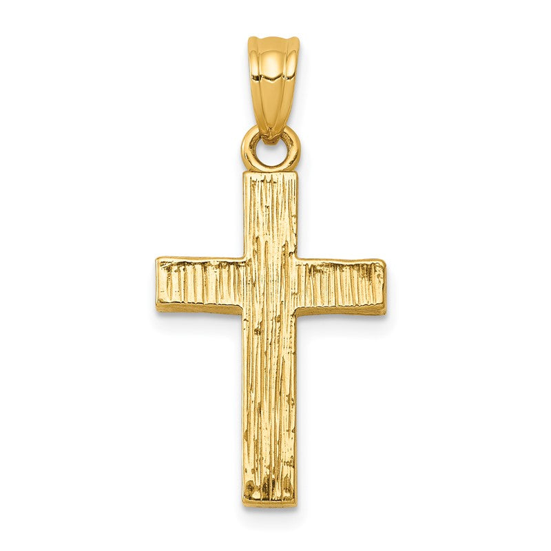 14k Black Epoxy Latin Cross Pendant XR563