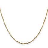 14K 14 inch 1.45mm Solid Diamond-cut Cable with Lobster Clasp Chain PEN140