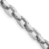 14K White Gold 18 inch 4.5mm Hand Polished Fancy Link with Fancy Lobster Clasp Chain WLK305