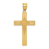 14K Laser Designed Cross Pendant XR943