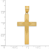 14K Laser Designed Cross Pendant XR943