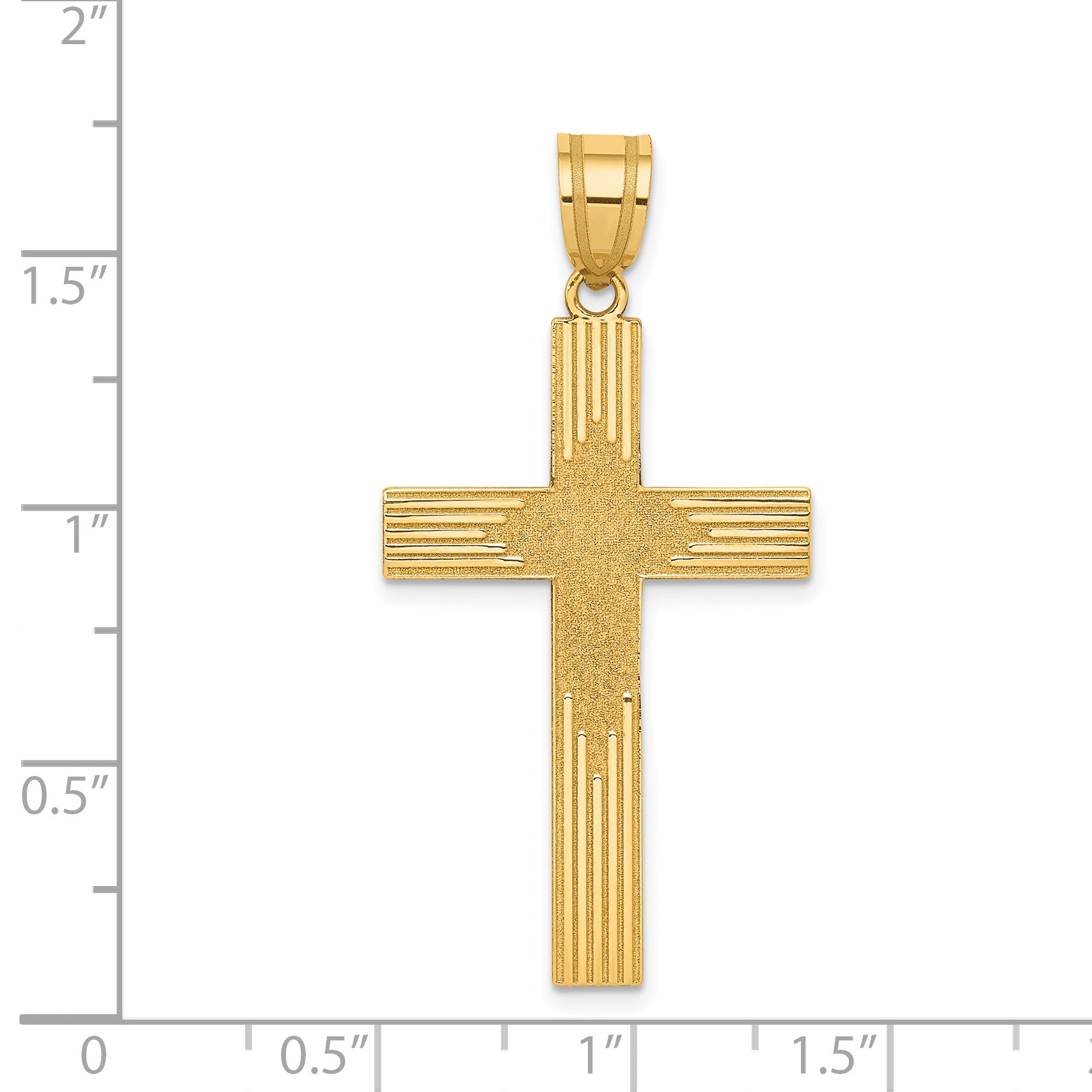 14K Laser Designed Cross Pendant XR943