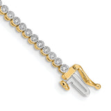 14k White Gold Complete 1/2 carat Diamond Illusion Setting 7 inch Tennis Bracelet BM4648