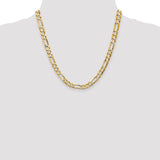 14K 26 inch 6.75mm Concave Open Figaro with Lobster Clasp Chain LFG180