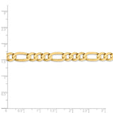 14K 26 inch 6.75mm Concave Open Figaro with Lobster Clasp Chain LFG180
