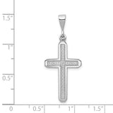 14k White Gold Celtic Knot Cross Charm CH111