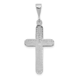 14k White Gold Celtic Knot Cross Charm CH111