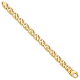 14K 20 inch 10.2mm Hand Polished Fancy Link with Fancy Lobster Clasp Chain LK419
