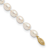 14k 7-8mm White Rice Freshwater Cultured Pearl 18 inch Necklace XF525