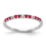 14k White Gold Diamond and Emerald Band RM5737