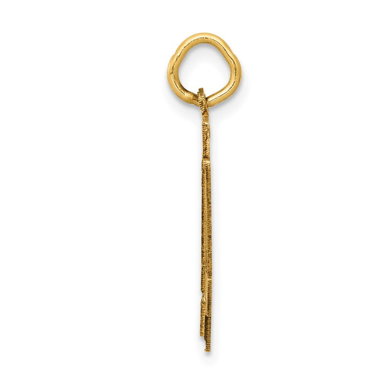 14k Medium Satin Number 44 Charm LSM44
