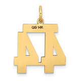 14k Medium Satin Number 44 Charm LSM44