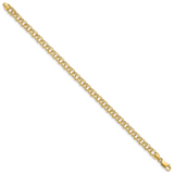 14k 4.75mm Diamond-cut Solid Heavy Double Link 7 inch Charm Bracelet DOH16